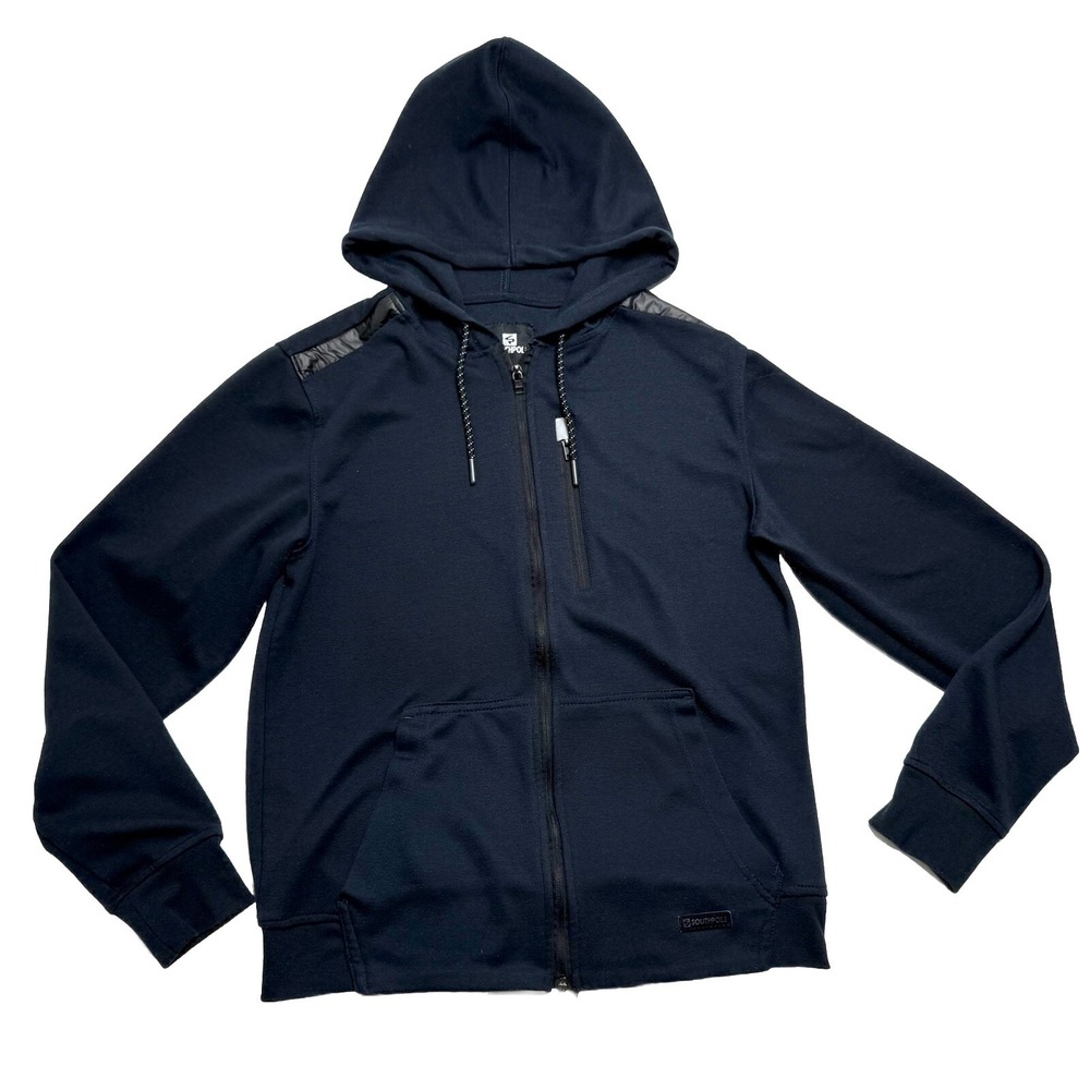 Southpole Hoodie Mens Size M Medium Navy‎ Full Zip Up Sweatshirt Jacket Vintage